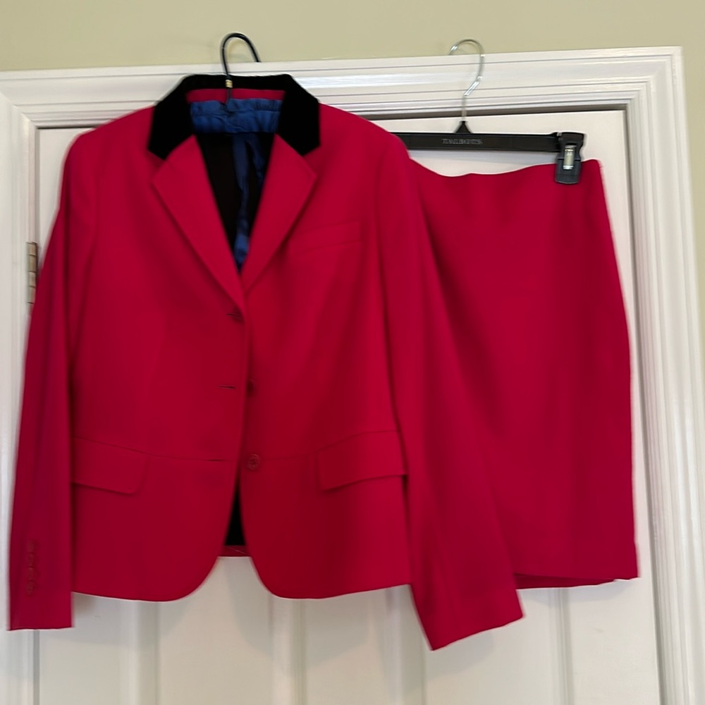 Talbots Hot Pink Wool suit set